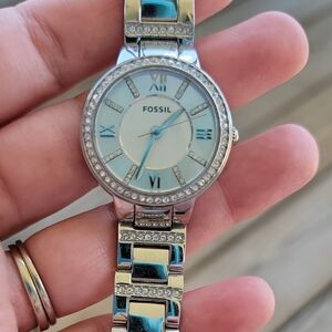 Fossil Silver Watch with Elegant Design
